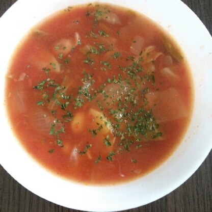 野菜たっぷりだったので、ランチにこのスープ1品だけでも満足でした♪
簡単に出来て美味しかったです(^o^)